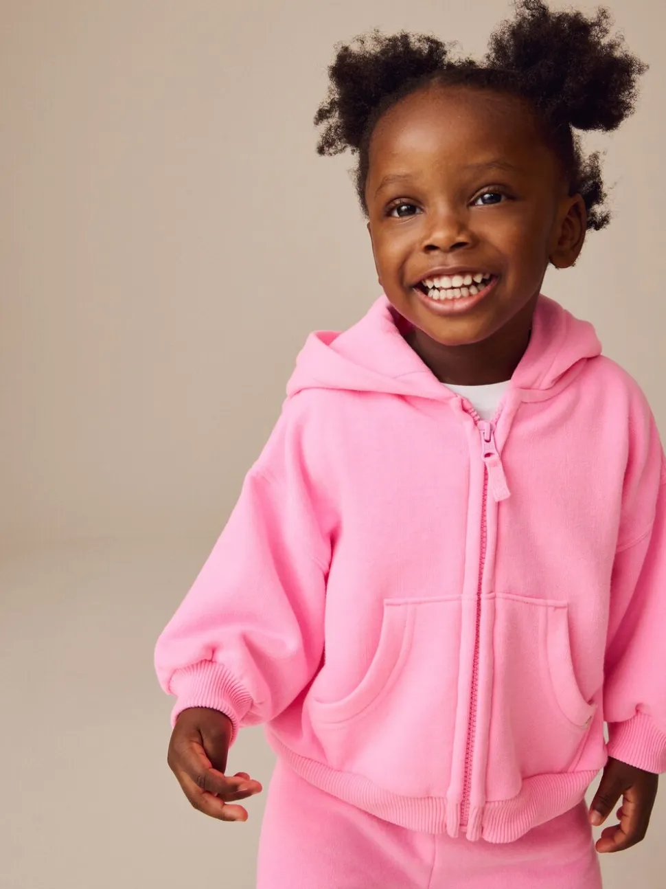 Felroze - Hoodie met ritssluiting (3 mnd-7 jr)
