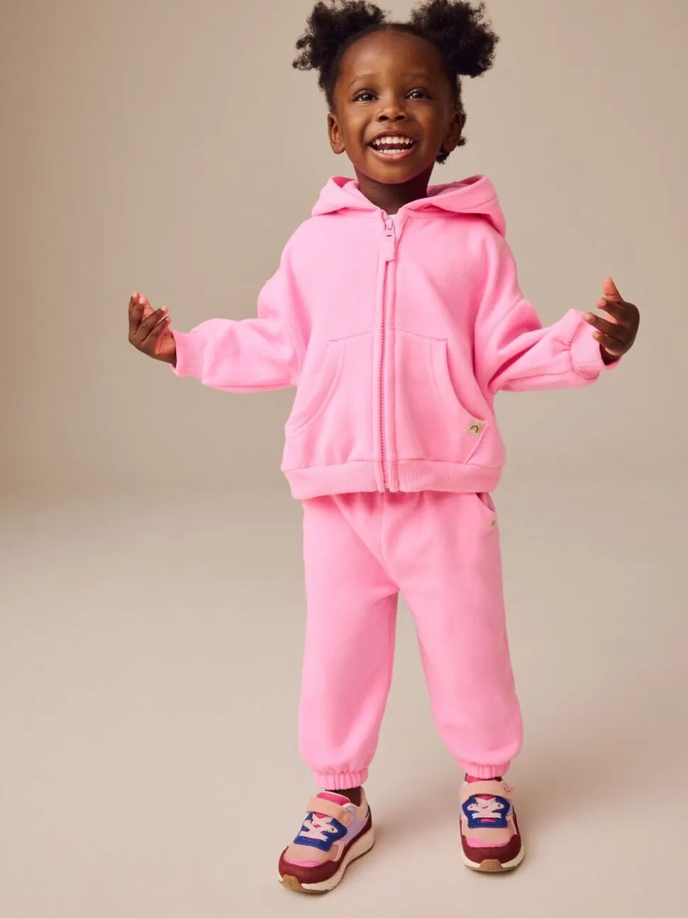 Felroze - Hoodie met ritssluiting (3 mnd-7 jr)