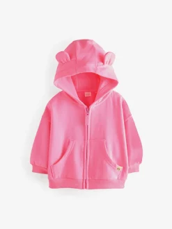 Felroze - Hoodie met ritssluiting (3 mnd-7 jr)