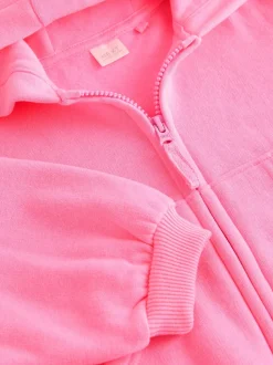 Felroze - Hoodie met ritssluiting (3 mnd-7 jr)