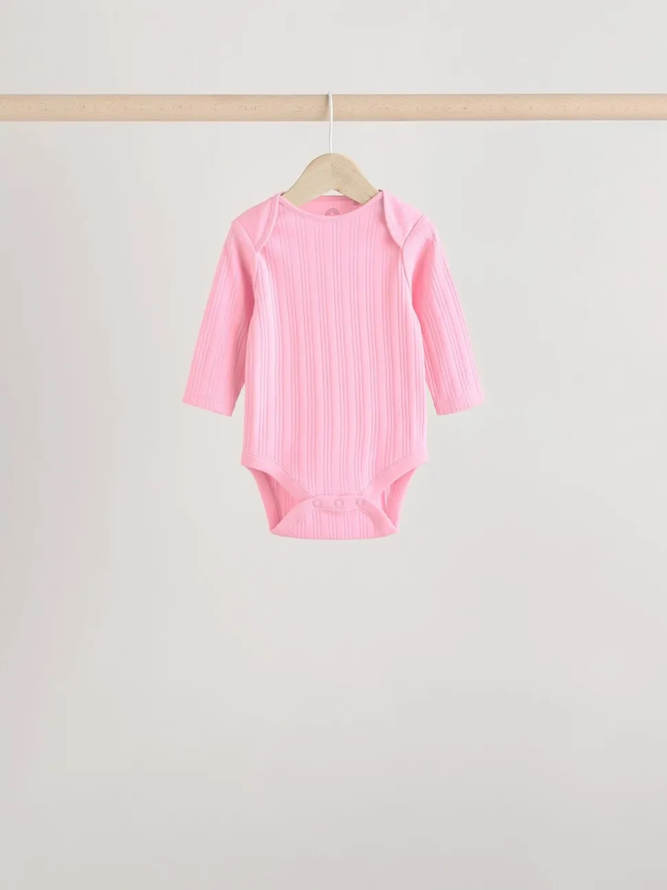 Felroze - Set van 5 babyrompertjes met lange mouwen