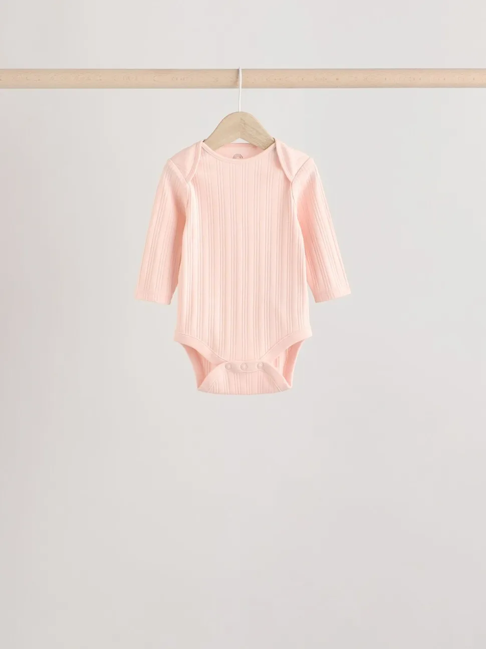 Felroze - Set van 5 babyrompertjes met lange mouwen
