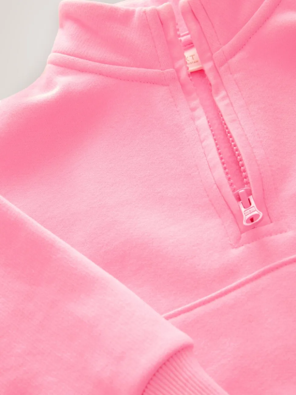 Felroze - Sweatshirt met kwartrits (3mnd -7jr)
