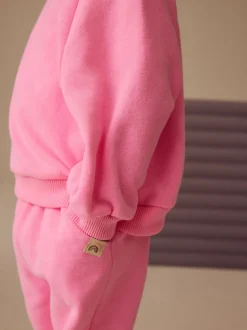 Felroze - Sweatshirt met ronde hals (3 mnd-7 jr)