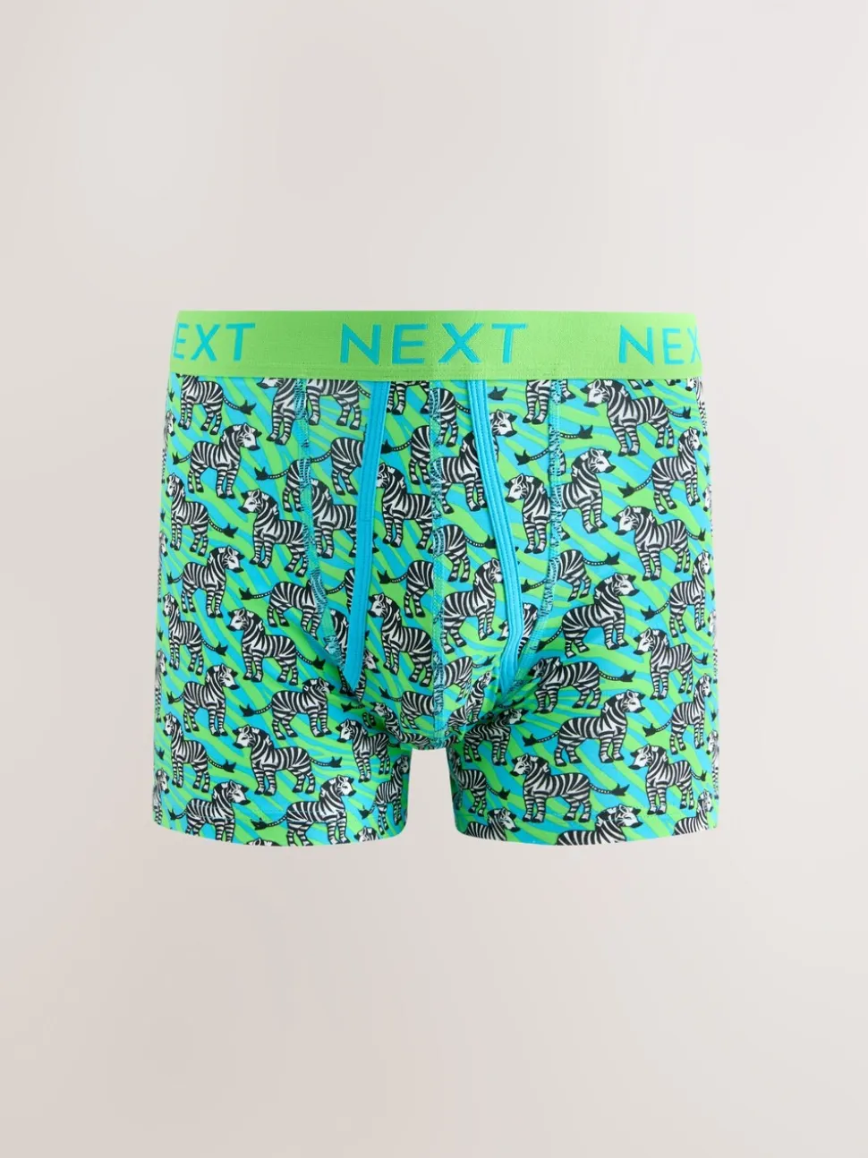 Felroze/Blauw Dierenprint - Boxershorts met A-voorkant