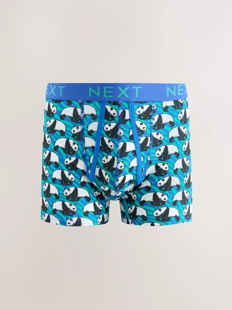 Felroze/Blauw Dierenprint - Boxershorts met A-voorkant