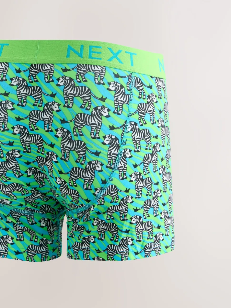 Felroze/Blauw Dierenprint - Boxershorts met A-voorkant