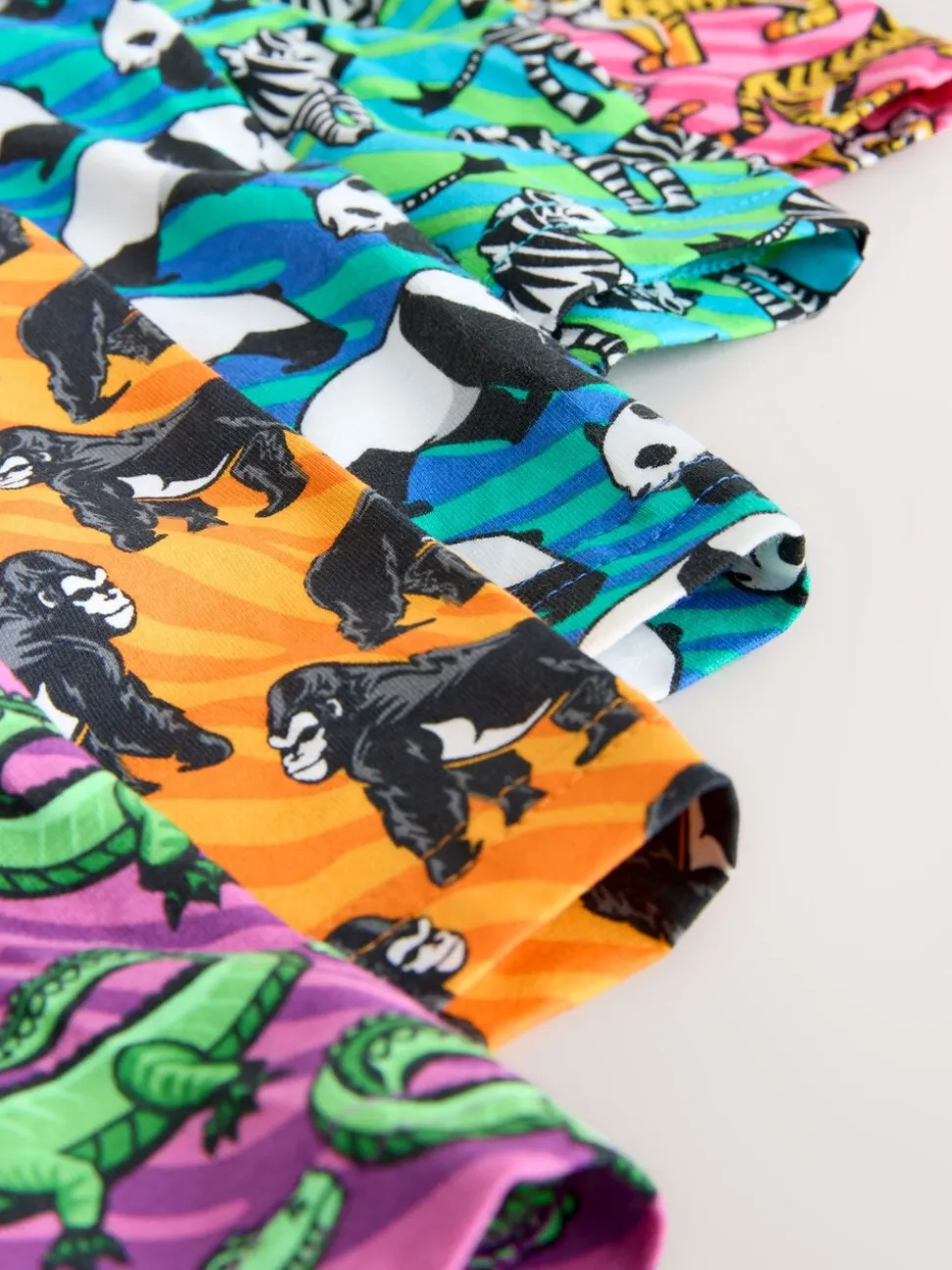 Felroze/Blauw Dierenprint - Boxershorts met A-voorkant