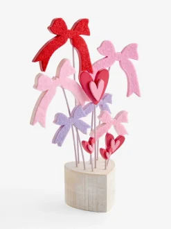 Felt Bows and Hearts Ornament