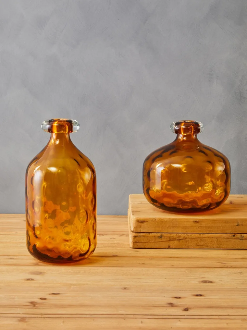 Fifty Five South Huda Tall Glass Bottle Vase