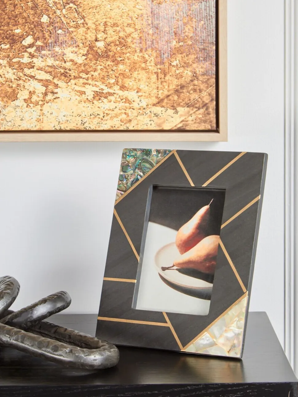 Fifty Five South Oriana Slate Frame with Mother of Pearl Inlays