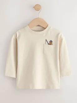 Fleurig met dierenprint - Set van 5 T-shirts met lange mouwen (3 mnd-7 jr)