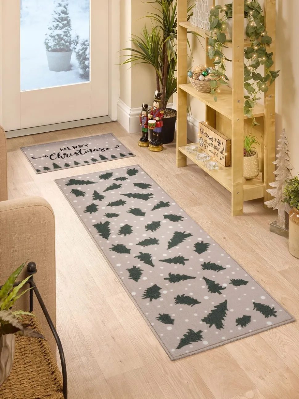 FLOORMATTERS 2 Piece Let it Snow Mat and Runner Set