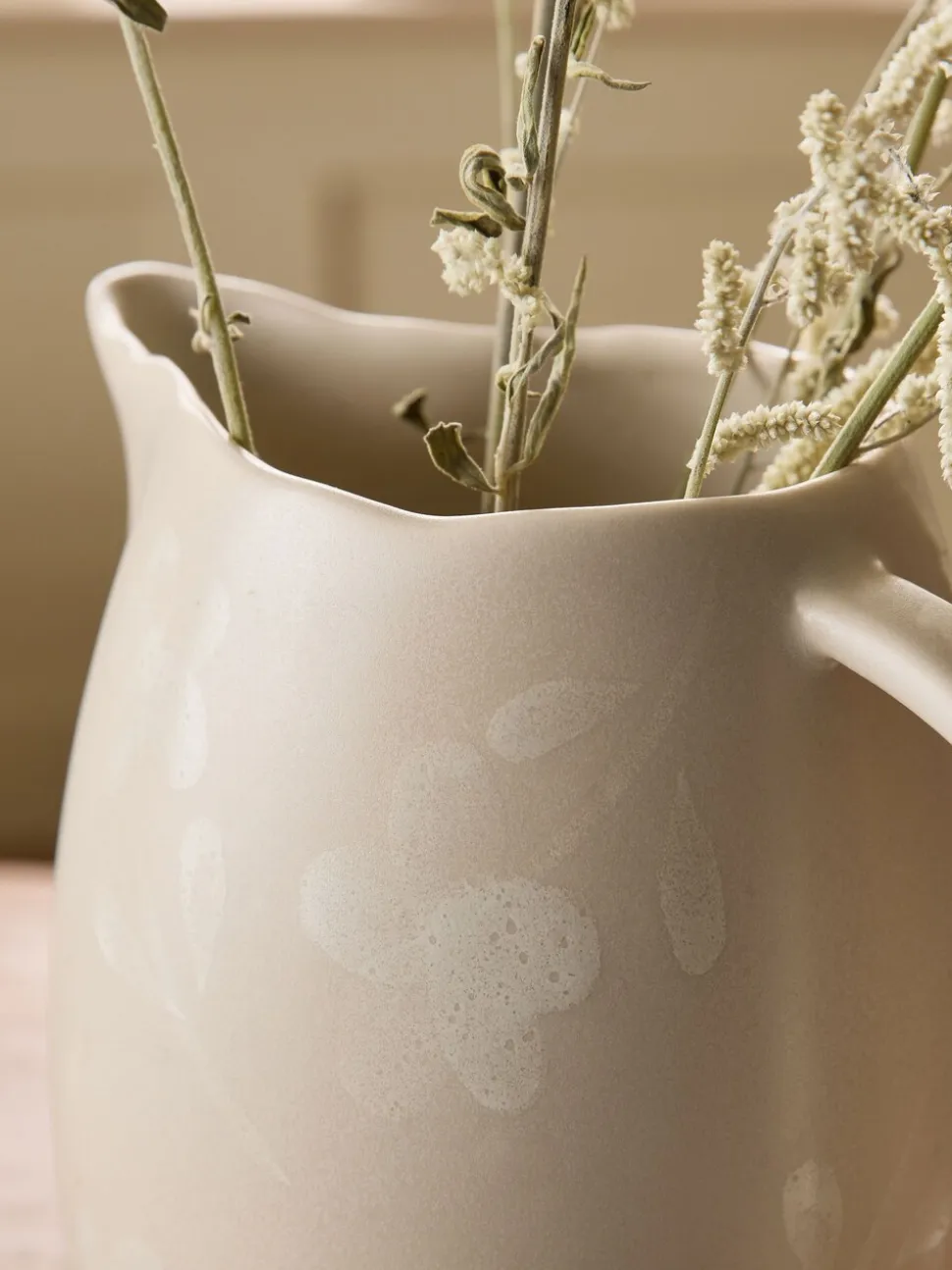 Floral Ceramic Jug Vase