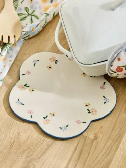 Floral Ceramic Trivet