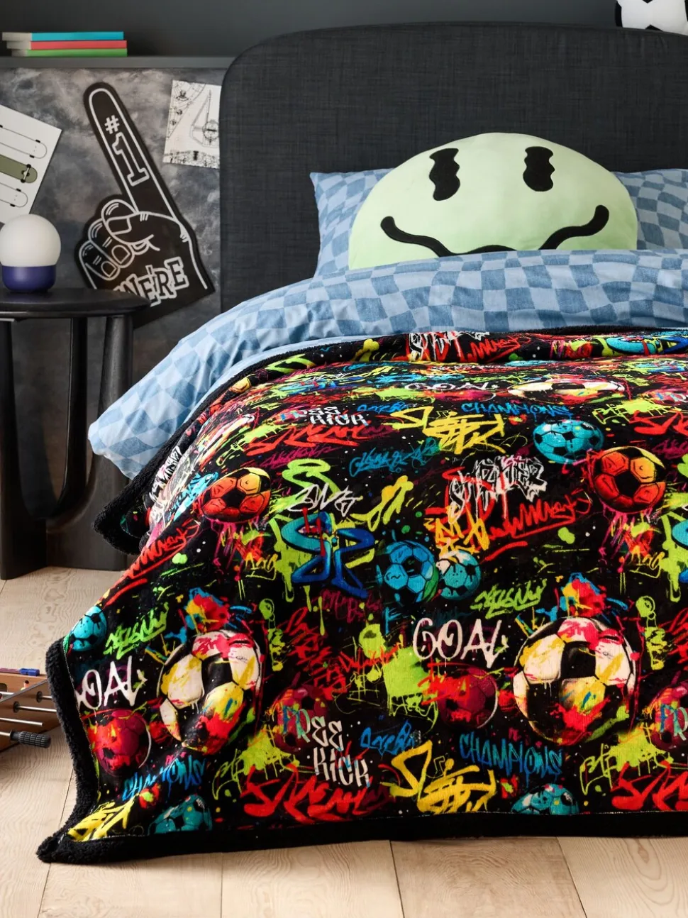Football Fleece Throw
