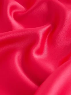 Framboosroze - Bridesmaids Satin Halterneck Maxi Dress