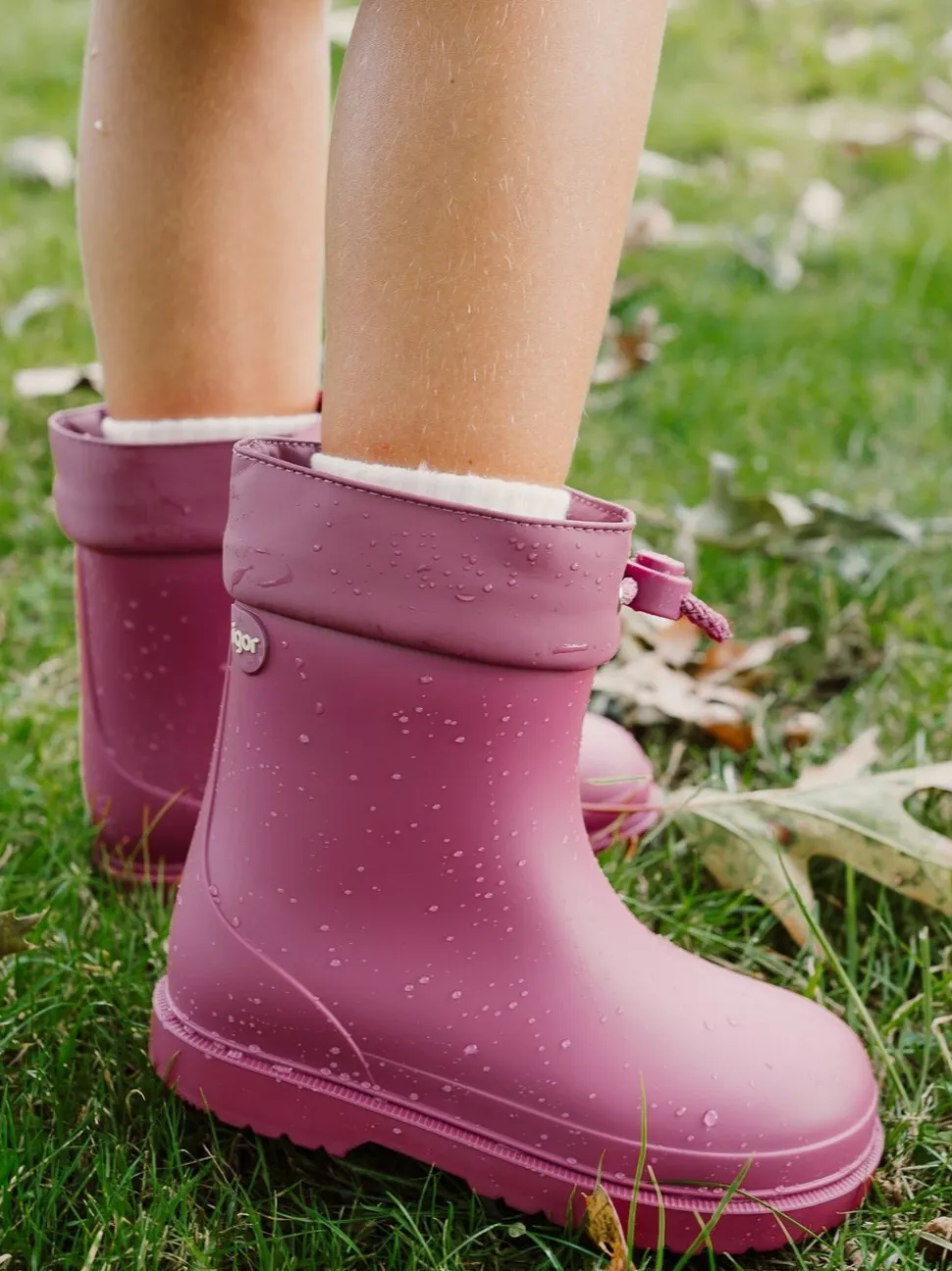 Framboosroze - Igor waterdichte Bimbi Euri enkellange regenlaarzen