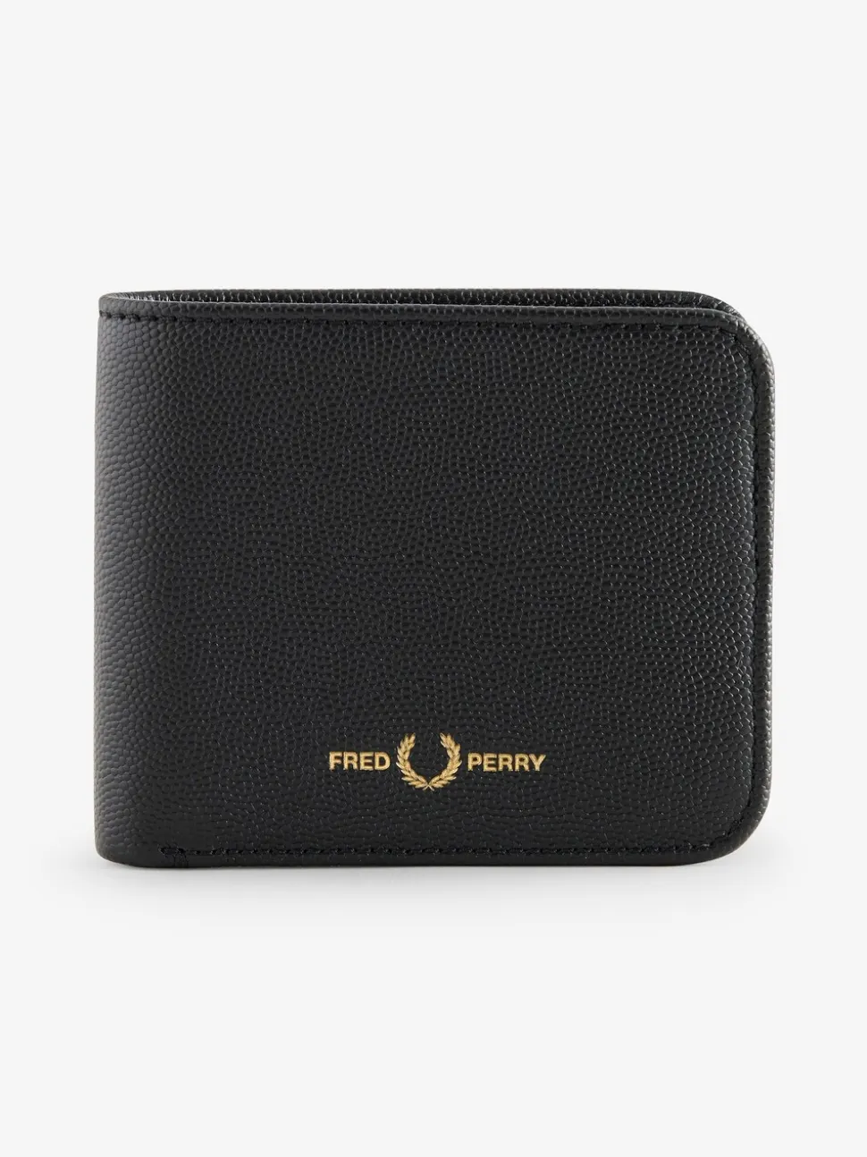Fred Perry Scotchgrain Leather Black Wallet