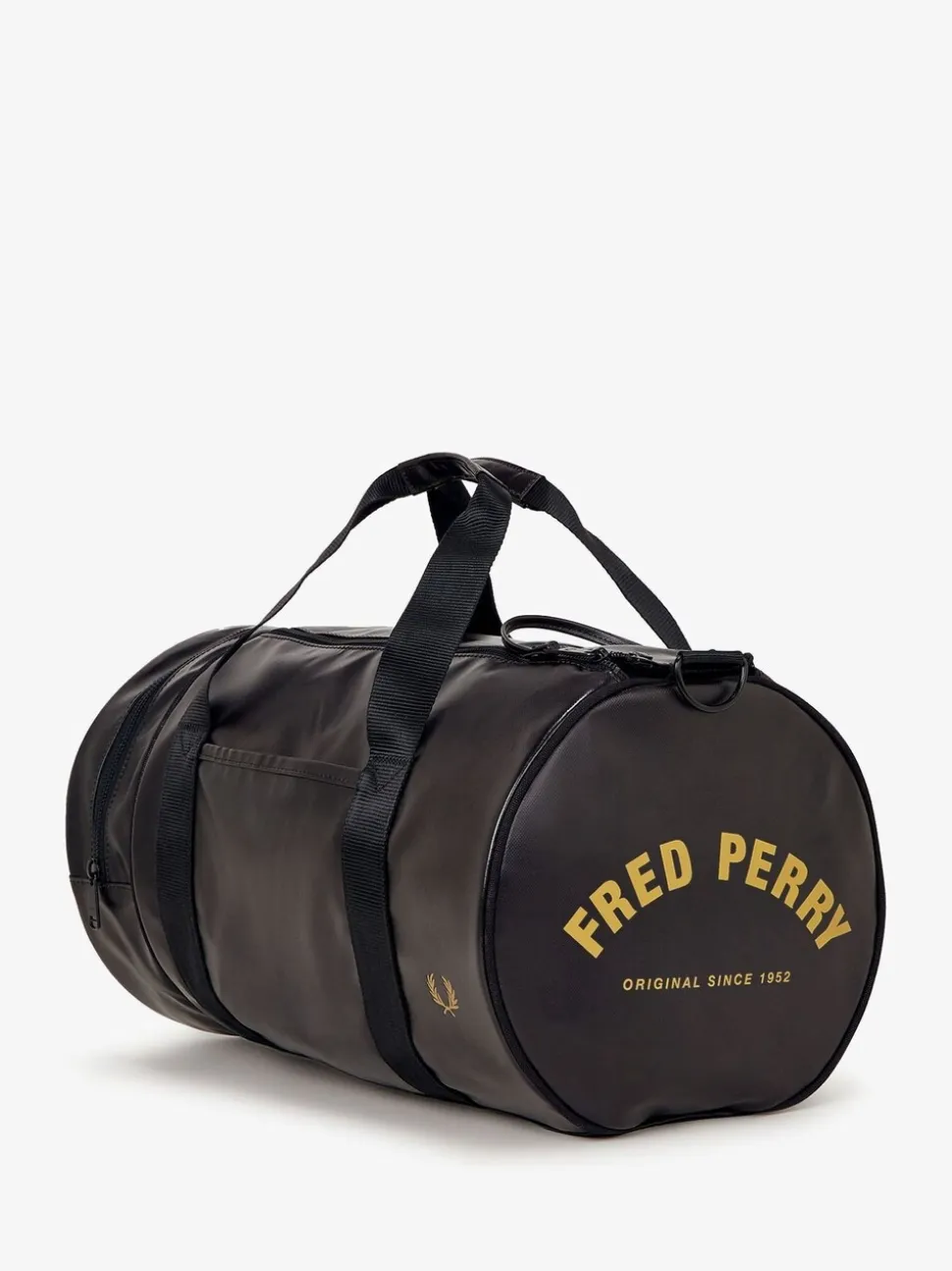 Fred Perry Tonal Classic Barrel Black Bag