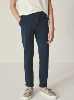 French marineblauw - Stretchy chino's (3-17jr)