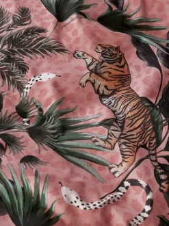 Fringed Tiger Duvet Cover and Pillowcase Set