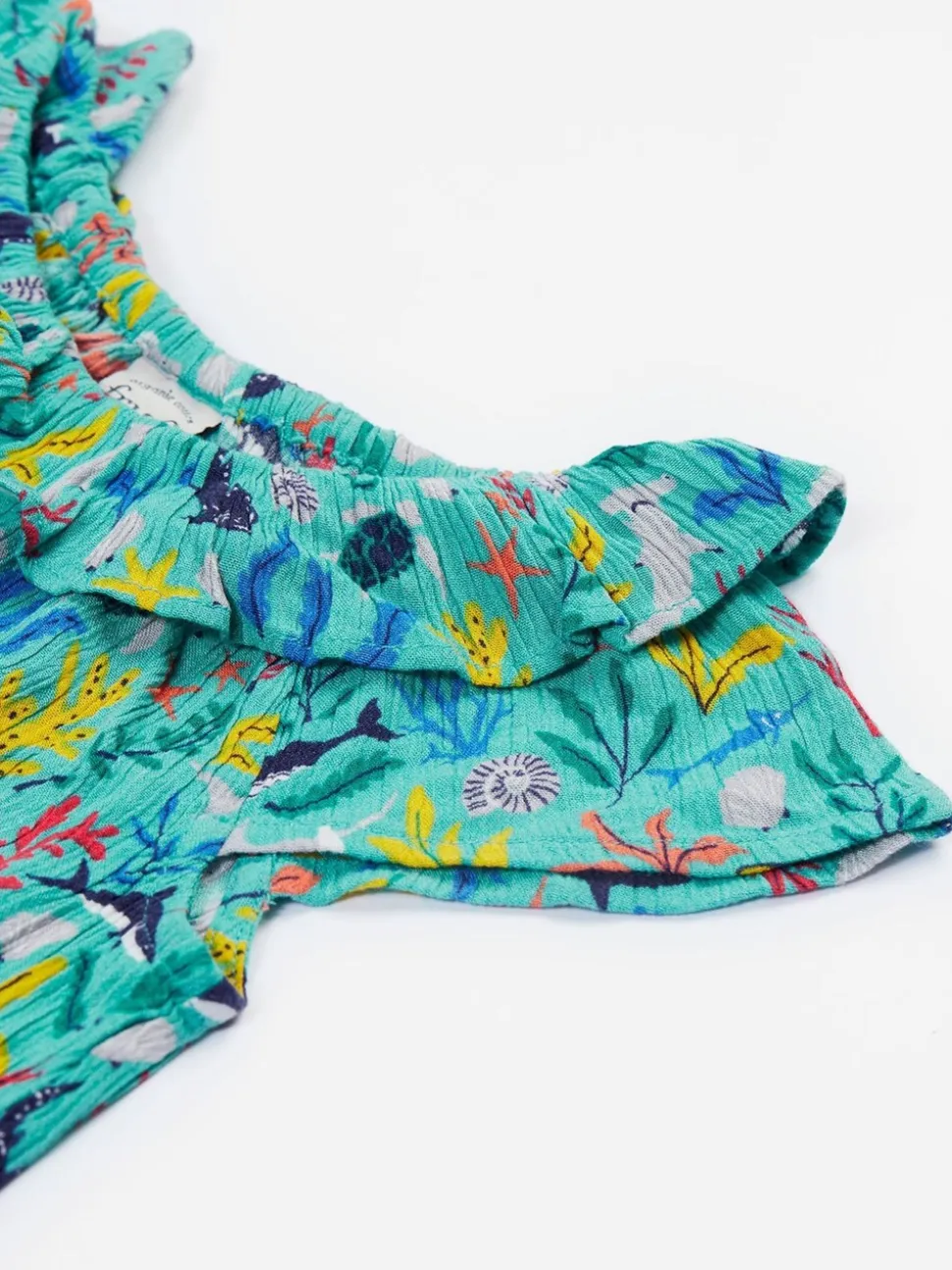 Frugi Blue Maris Playsuit Dungarees