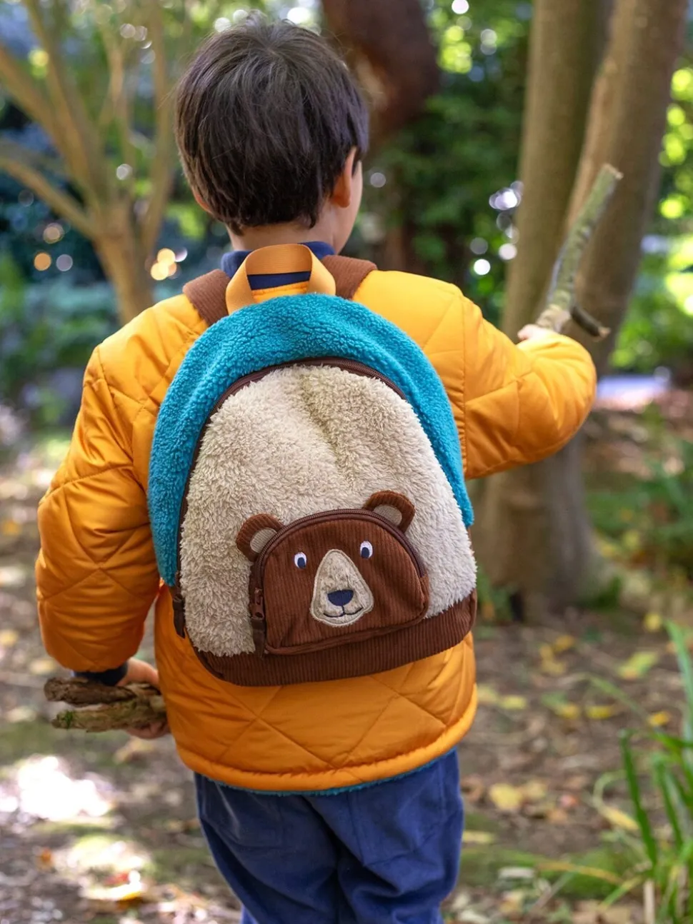 Frugi Fleece Character Brown Backpack