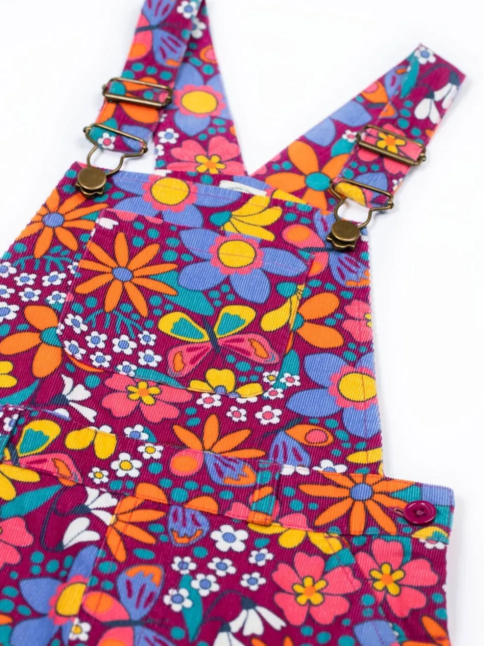 Frugi Purple Frida Flared Dungaree