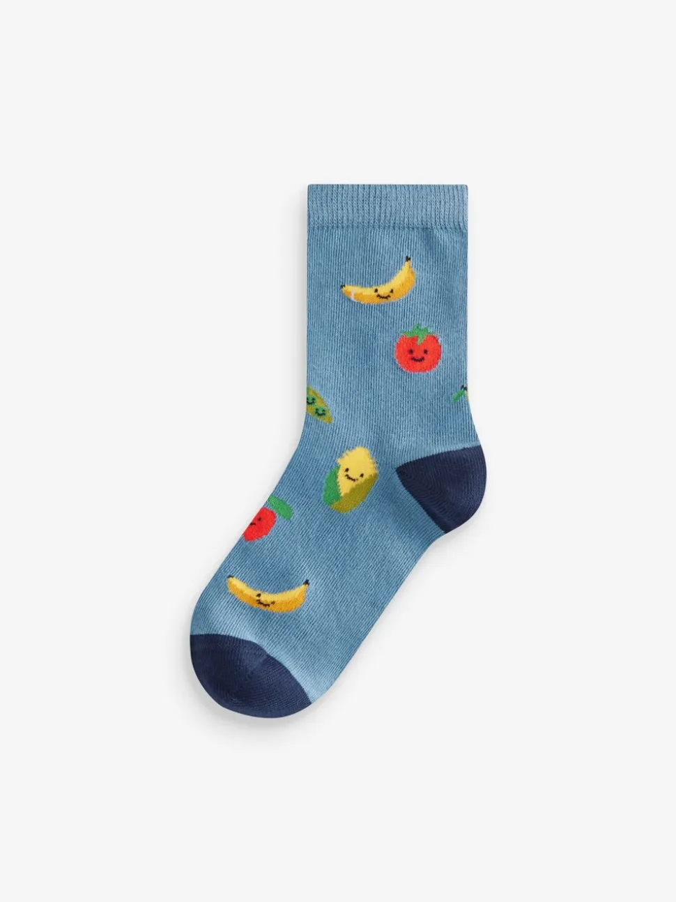 Fruit- en groentenprints - Verpakking van 5 paar Character sokken met hoog katoengehalte