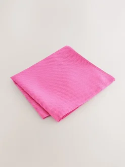 Fuchsia - Set met textuurrijke stropdas en pochet