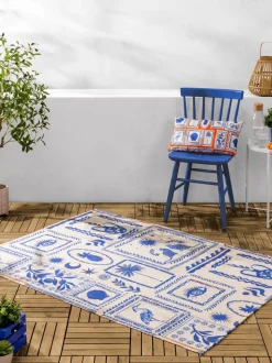 Furn Frieze Abstract Outdoor/Indoor Washable Rug