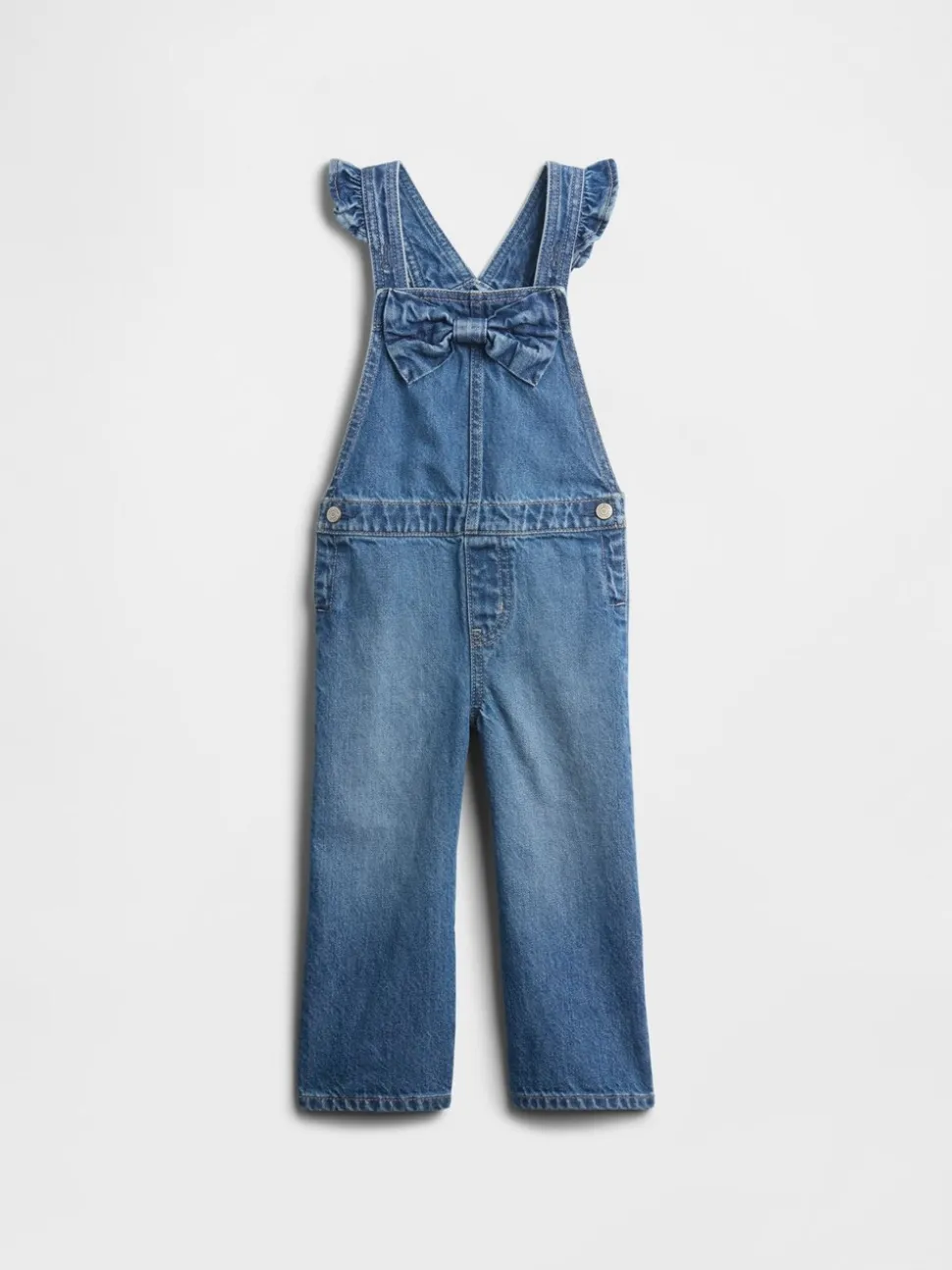 Gap denim bretelbroek met strik (6mnd -5jr)