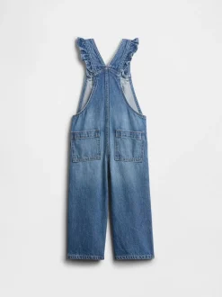 Gap denim bretelbroek met strik (6mnd -5jr)