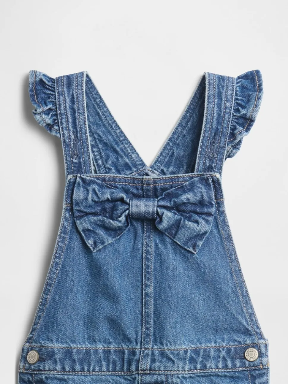 Gap denim bretelbroek met strik (6mnd -5jr)
