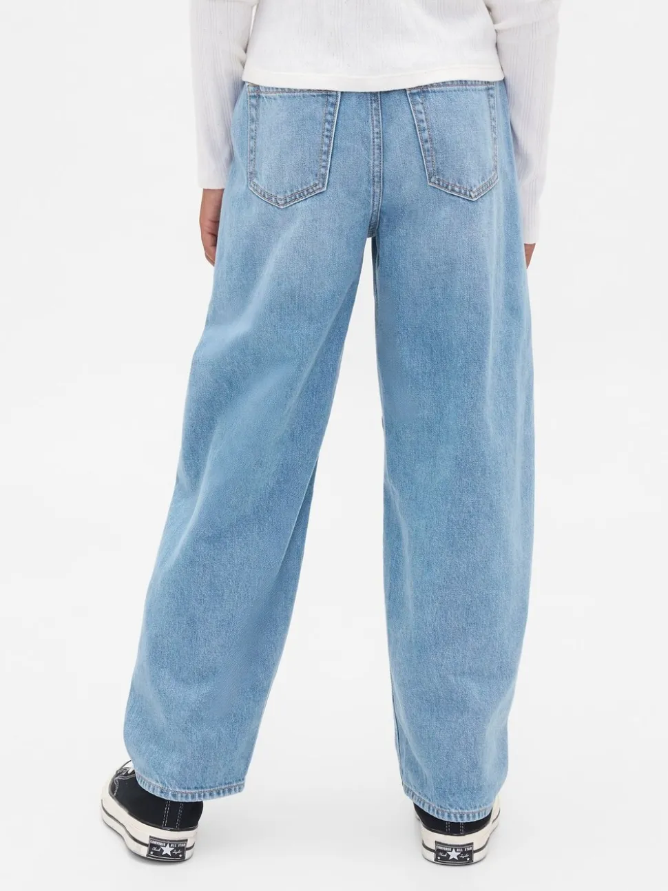 Gap High Waisted Easy Barrel Jeans (4-13yrs) (4-13yrs)
