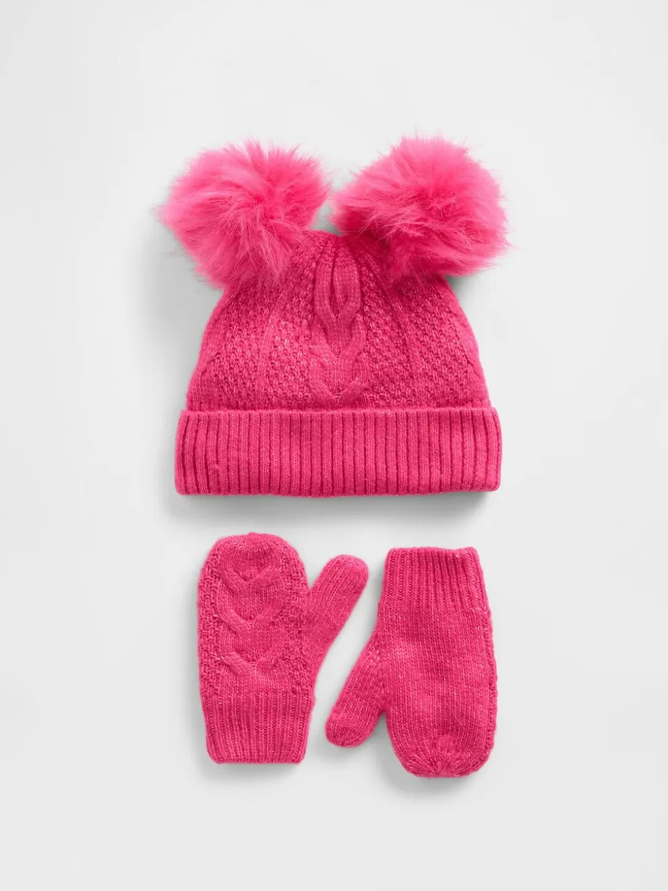 Gap Pom Beanie and Mittens Set