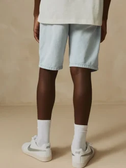 Gebleekt - Bermuda denim shorts met elastische taille (3 - 16 jr)
