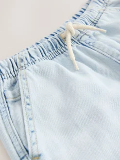 Gebleekt - Bermuda denim shorts met elastische taille (3 - 16 jr)