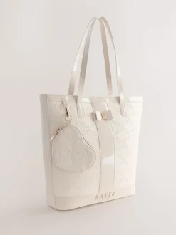 Gebroken wit - Baker by Ted Baker Embossed PU Tote Bag