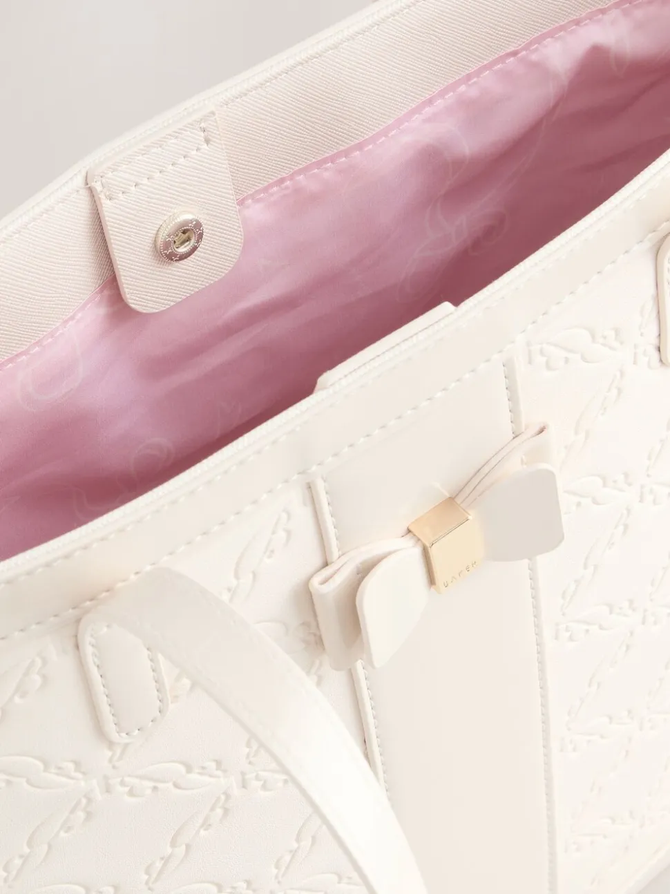 Gebroken wit - Baker by Ted Baker Embossed PU Tote Bag