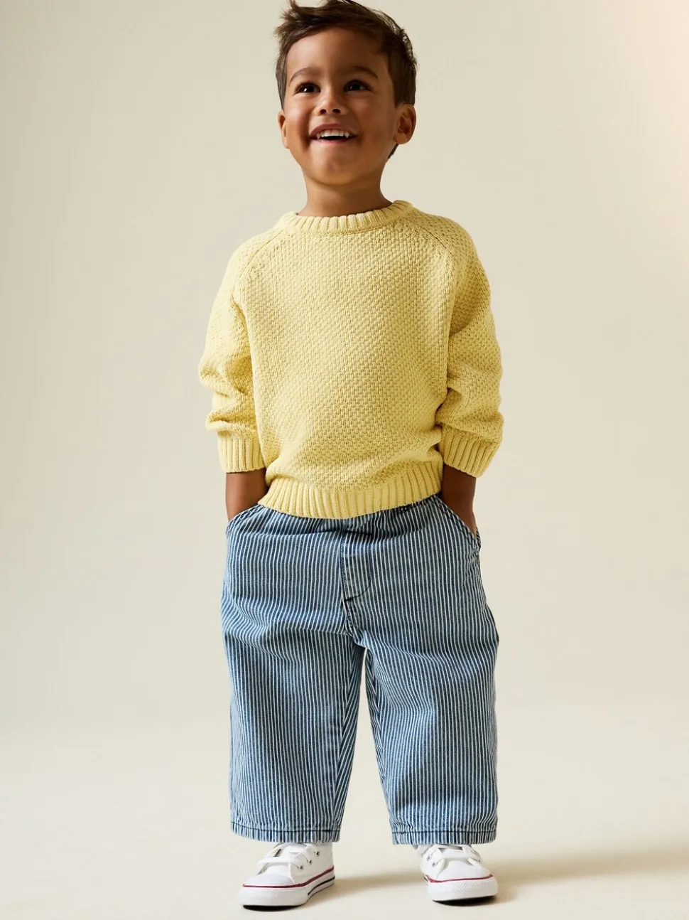 Geel - Chenille Knitted Crew Neck Jumper (3mths-7yrs)