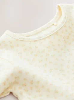 Geel - Geribde jersey jurk (3 mnd-7 jr)