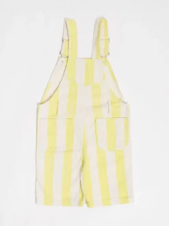 Geel - Gestreepte shorts tuinbroek