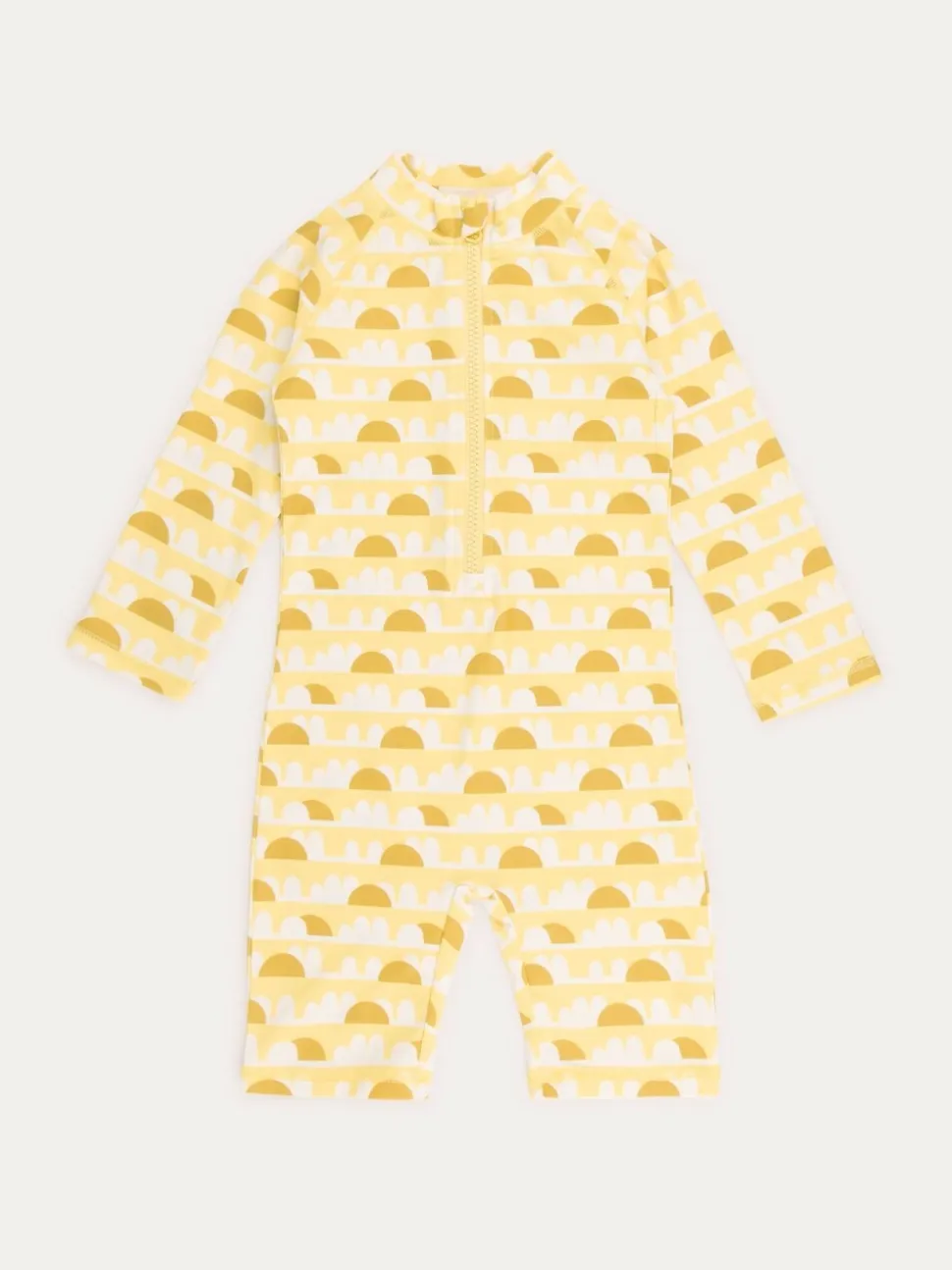 Geel - KIDLY BY MORI 3/4 Sleeve Sunsafe Suit