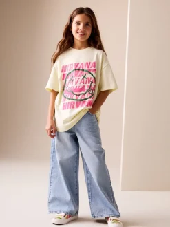 Geel - Nirvana Oversized Graphic T-Shirt (3-16yrs)