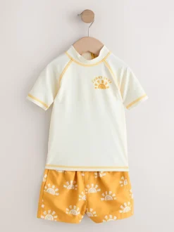 Geel/oranje - Sunsafe Rash Vest and Swim Shorts Set (3mths-7yrs)