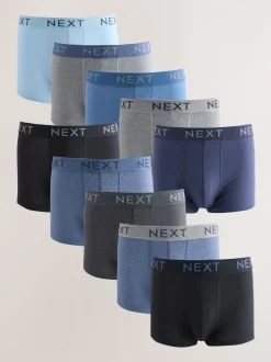Gemêleerd blauw/grijs - Hipster boxers van katoenrijke mix