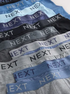 Gemêleerd blauw/grijs - Hipster boxers van katoenrijke mix