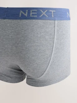 Gemêleerd blauw/grijs - Hipster boxers van katoenrijke mix